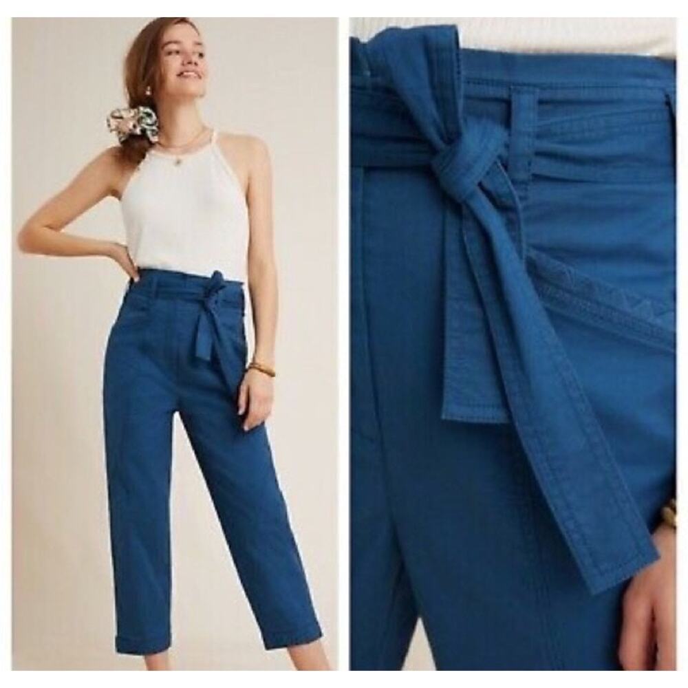 Anthropologie Ellie
Embroidered Utility High Waisted Paperbag Pants
Blue Size 4